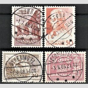 FRIMRKER DANMARK | 1962 - AFA 407,411,427,435, - Fredningsserie, Mns Klint mv. - 10-50 re - Pragt Stemplet
