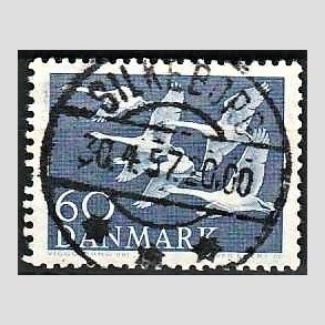 FRIM�RKER DANMARK | 1956 - AFA 368 - Nordens svaner - 60 �re bl� - Lux Stemplet