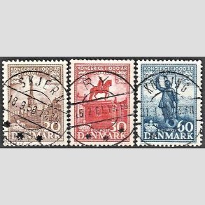 FRIM�RKER DANMARK | 1953-56 - AFA 353,354,355 - Kongeriget 1000 �r - 20+30+60 �re - Pragt Stemplet