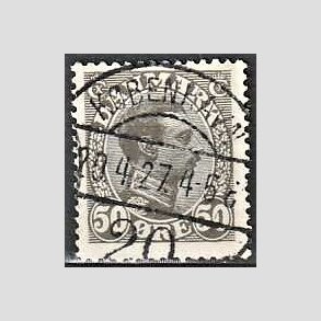 FRIMRKER DANMARK | 1921-22 - AFA 129 - Chr. X 50 re olivengr - Lux Stemplet