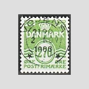 FRIM�RKER DANMARK | 1988 - AFA 894 - B�lgelinie - 270 �re lysgr�n - Pragt Stemplet Vojens
