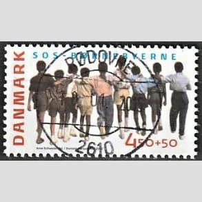 FRIMRKER DANMARK | 2005 - AFA 1416 - SOS-Brnebyerne - 4,50 + 0,50 Kr. flerfarvet - Pragt Stemplet