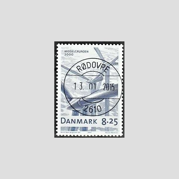 FRIMRKER DANMARK | 2007 - AFA 1495 - Danske vindmller - 8,25 Kr. bl - Pragt Stemplet