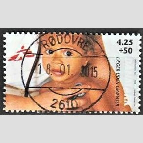 FRIMRKER DANMARK | 2003 - AFA 1349 - Lger uden grnser - 4,25 Kr. + 50 re - Pragt Stemplet