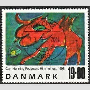 FRIMRKER DANMARK | 1998 - AFA 1190 - Frimrkekunst 1. - 19,00 Kr. Himmelhest flerfarvet - Pragt Stemplet