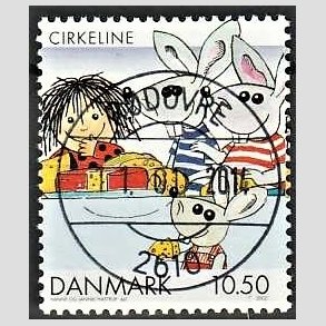 FRIMRKER DANMARK | 2002 - AFA 1310 - Danske tegneserier - 10,50 Kr. Cirkeline - Pragt Stemplet