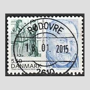 FRIM�RKER DANMARK | 2008 - AFA 1551 - Store danskere 2. - 5,50 Kr. Erik Balling - Pragt Stemplet R�dovre