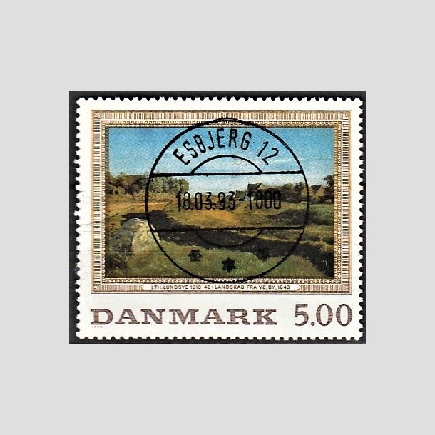 FRIMRKER DANMARK | 1992 - AFA 1032 - Maleriserie 5. - 5,00 Kr. J. Th. Lundbye - Pragt Stemplet