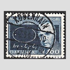 FRIM�RKER DANMARK | 1963 - AFA 421 - Niels Bohr - 60 �re m�rkbl� - Lux Stemplet