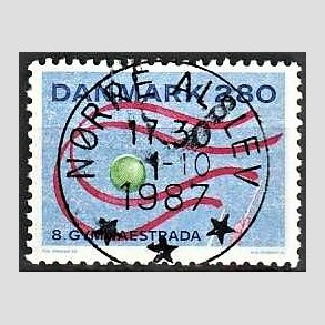 FRIM�RKER DANMARK | 1987 - AFA 885 - Gymnaestrada Herning - 2,80 Kr. flerfarvet - Pragt Stemplet