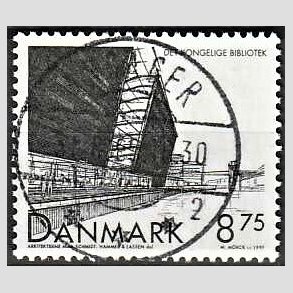 FRIM�RKER DANMARK | 1999 - AFA 1221 - Det Kongelige Bibliotek - 8,75 Kr. sort - Pragt Stemplet