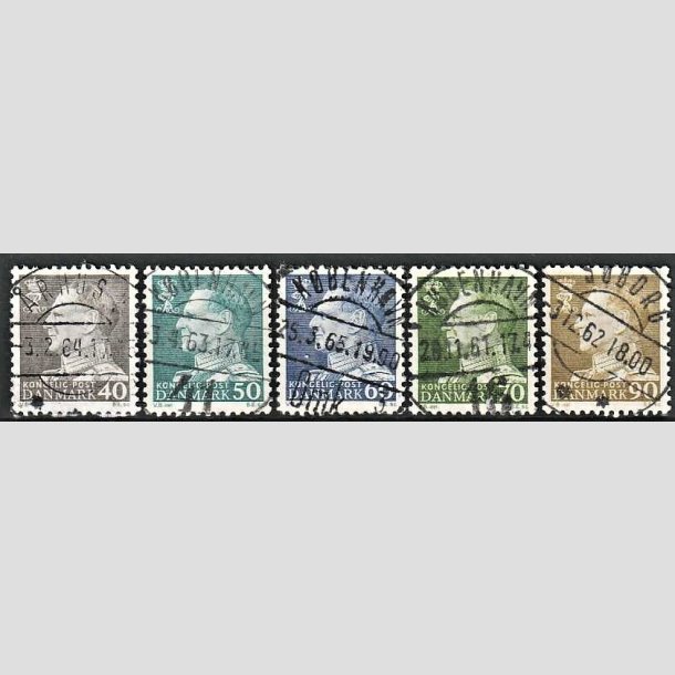 FRIMRKER DANMARK | 1961-62 - AFA 396,397,398,399,401 - Fr. IX 40-90 re - Pragt Stemplet