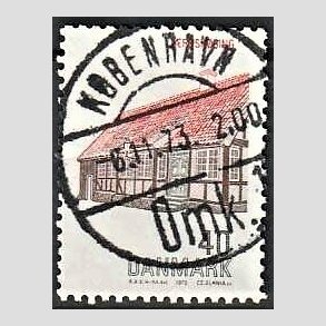 FRIM�RKER DANMARK | 1972 - AFA 538 - Dansk bygningskunst - 40 �re r�d/brun/sort - Pragt Stemplet