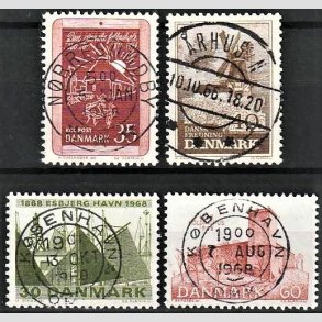 FRIM�RKER DANMARK | 1964 - AFA 423,440,469,471 - Skolev�senet mv. - 35-60 �re - Pragt Stemplet
