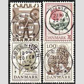 FRIM�RKER DANMARK | 1970 - AFA 494,546,650,669 - Trafiksikkerhed mv. - 50 �re - 1,50 kr. - Pragt Stemplet
