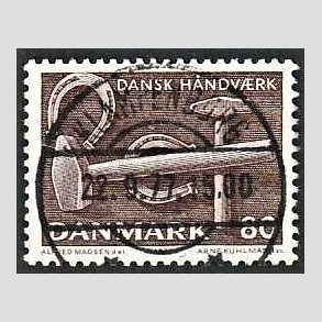 FRIM�RKER DANMARK | 1977 - AFA 641 - Dansk h�ndv�rk - 80 �re brun - Lux Stemplet