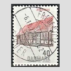 FRIM�RKER DANMARK | 1972 - AFA 538 - Dansk bygningskunst - 40 �re r�d/brun/sort - Pragt Stemplet