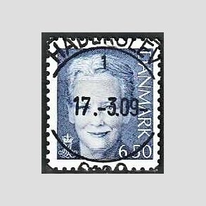 FRIMRKER DANMARK | 2008 - AFA 1523 - Dronning Margrethe II - 6,50 bl - Pragt Stemplet