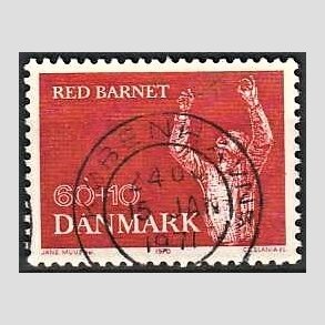 FRIMRKER DANMARK | 1970 - AFA 495 - Red Barnet 25 r - 60 + 10 re rd - Lux Stemplet