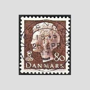 FRIMRKER DANMARK | 1976 - AFA 618 - Dronning Margrethe - 80 re brun - Pragt Stemplet Kbenhavn