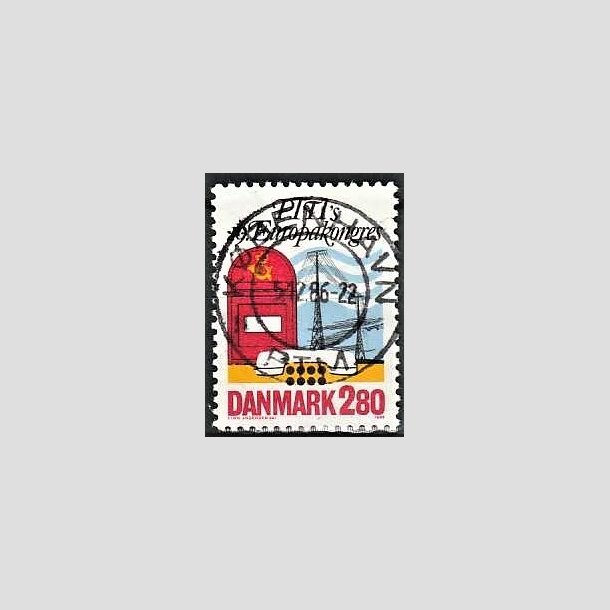 FRIMRKER DANMARK | 1986 - AFA 863 - Europakongres i Kbenhavn - 2,80 Kr. flerfarvet - Pragt Stemplet