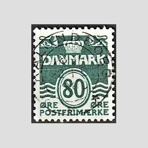 FRIM�RKER DANMARK | 1979 - AFA 675 - B�lgelinie 80 �re m�rkgr�n - Lux Stemplet