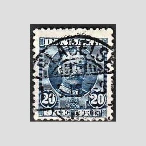 FRIM�RKER DANMARK | 1907 - AFA 56 - Frederik VIII 20 �re bl� - Lux Stemplet