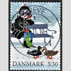 FRIMRKER DANMARK | 2010 - AFA 1636 - Vintereventyr - 5,50 Kr. flerfarvet - Pragt Stemplet