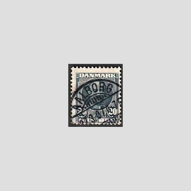 FRIMRKER DANMARK | 1907 - AFA 56 - Frederik VIII 20 re bl - Lux Stemplet