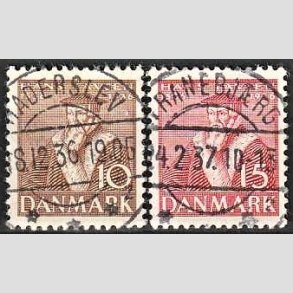 FRIM�RKER DANMARK | 1936 - AFA 231,232 - Reformationen 10 + 15 �re - Lux Stemplet