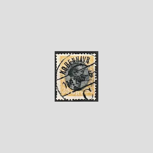 FRIMRKER DANMARK | 1918-20 - AFA 104 - Chr. X 35 re gul/sort - Lux Stemplet