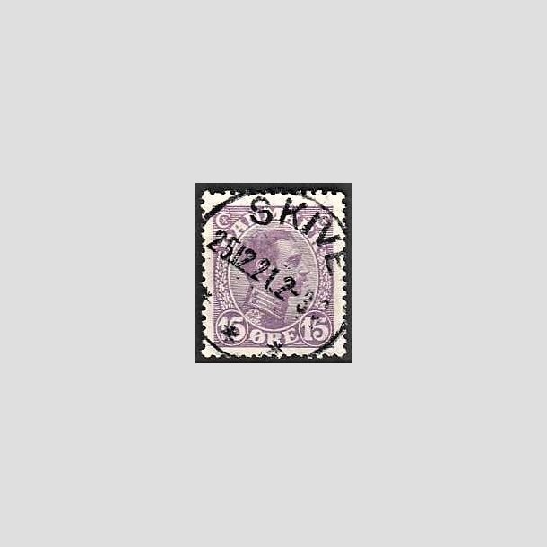 FRIMRKER DANMARK | 1913 - AFA 70 - Chr. X 15 re violet - Lux Stemplet Skive
