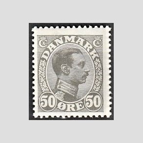 FRIMRKER DANMARK | 1921-22 - AFA 129a - Chr. X 50 re gr - Postfrisk