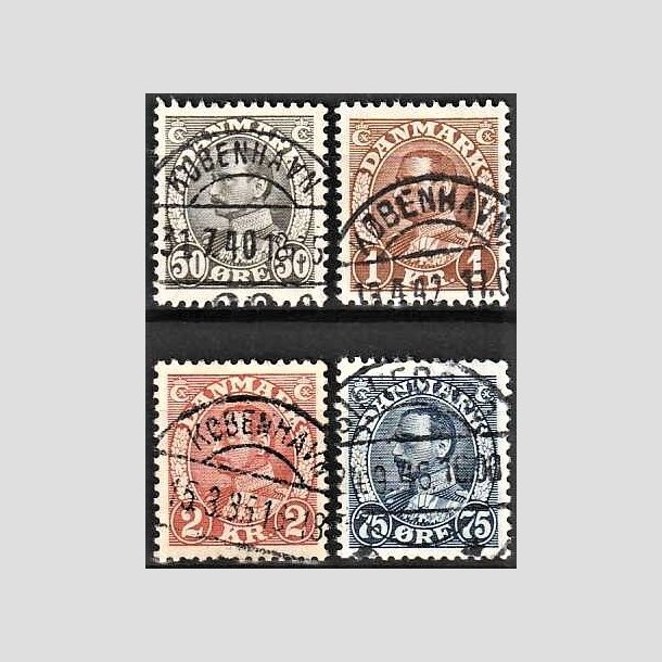 FRIMRKER DANMARK | 1934 - AFA 209,211,212,269 - Chr. X 50 re gr mv. - Lux Stemplet 