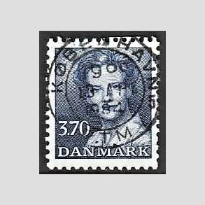 FRIMRKER DANMARK | 1984 - AFA 792 - Dronning Margrethe - 3,70 Kr. bl - Pragt Stemplet