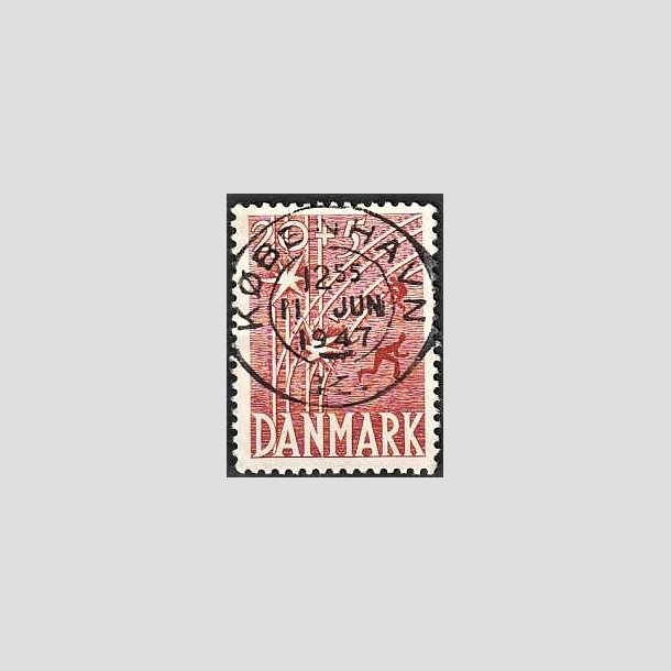 FRIMRKER DANMARK | 1947 - AFA 300 - Modstandsbevgelsen - 20 + 5 re rd - Pragt Stemplet