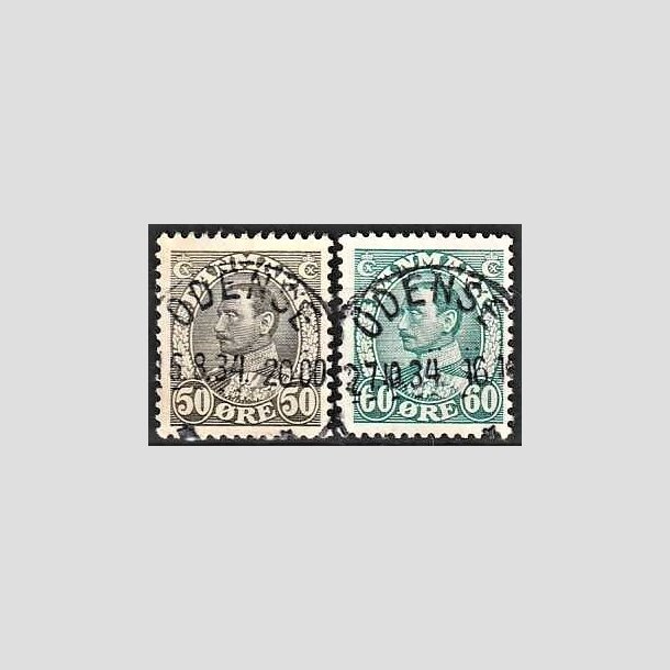 FRIMRKER DANMARK | 1934 - AFA 209,210 - Chr. X 50 og 60 re - Lux Stemplet