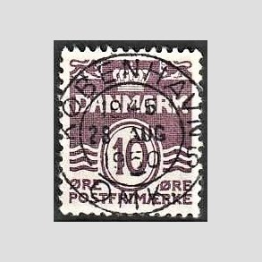 FRIM�RKER DANMARK | 1938 - AFA 248b - B�lgelinie 10 �re gr�violet type II - Lux Stemplet