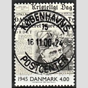 FRIMRKER DANMARK | 2000 - AFA 1257 - 1900 tallet serie 3 - 4,00 Kr. flerfarvet - Pragt Stemplet