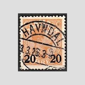 FRIMRKER DANMARK | 1926 - AFA 152 - 20 20/30 re orange Chr. X provisorier - Lux Stemplet