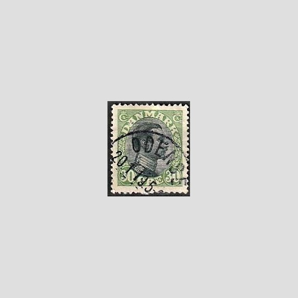 FRIMRKER DANMARK | 1918-20 - AFA 103 - 2K - Chr. X 30 re grn/sort - Lux Stemplet