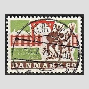 FRIM�RKER DANMARK | 1970 - AFA 497 - J�gersborg Dyrehave - 60 �re flerfarvet - Pragt Stemplet