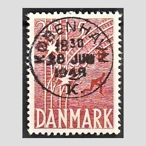 FRIM�RKER DANMARK | 1947 - AFA 300 - Modstandsbev�gelsen - 20 + 5 �re r�d - Pragt Stemplet