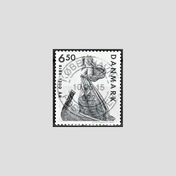 FRIMRKER DANMARK | 2010 - AFA 1615 - Ribe 1300 r - 6,50 Kr. grlig - Pragt Stemplet