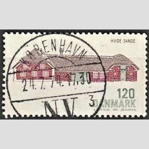 FRIMRKER DANMARK | 1972 - AFA 541 - Dansk bygningskunst - 120 re grn/brun/brunrd - Pragt Stemplet Kbenhavn