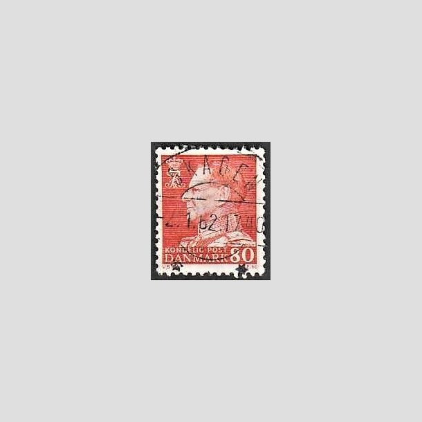 FRIMRKER DANMARK | 1961-62 - AFA 400 - Fr. IX 80 re orangegul - Lux Stemplet