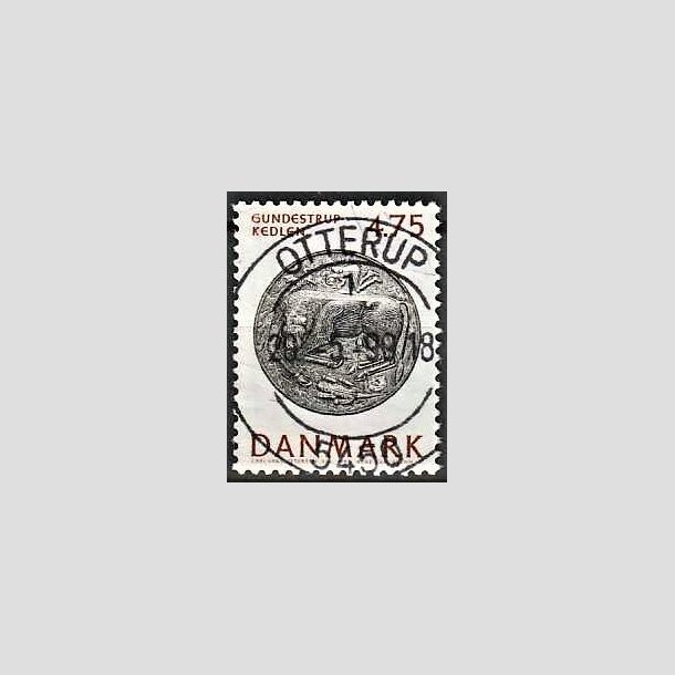 FRIMRKER DANMARK | 1992 - AFA 1009 - Nationalmuseets samlinger - 4,75 Kr. rd/sort - Lux Stemplet