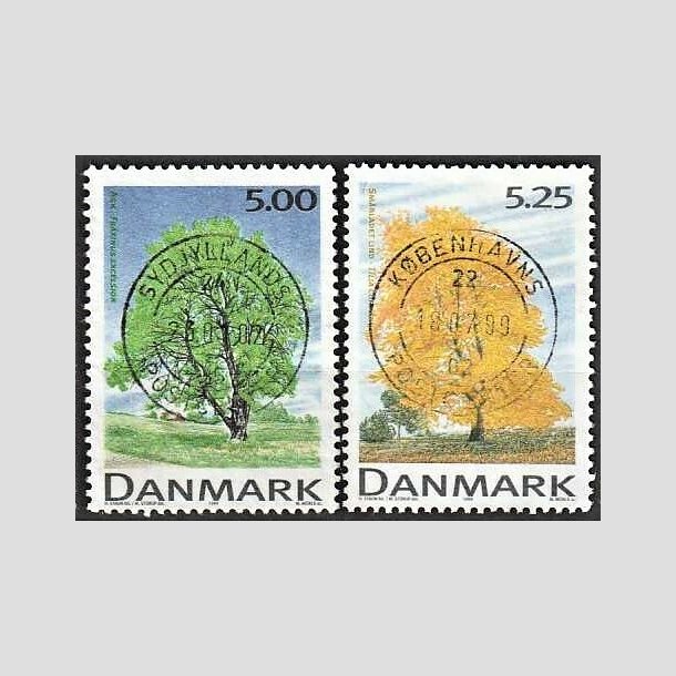 FRIMRKER DANMARK | 1999 - AFA 1197,1198 - Danske lvtrer - 5,00 og 5,25 Kr. flerfarvet - Pragt Stemplet