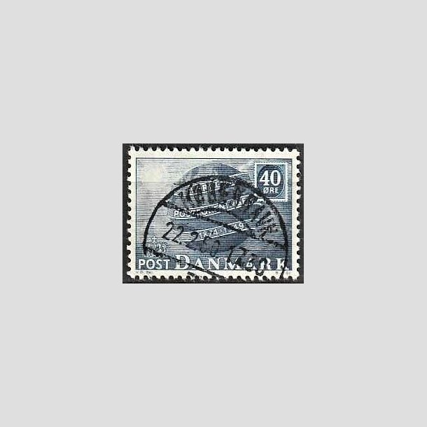 FRIMRKER DANMARK | 1949 - AFA 316 - Verdenspostforeningen 75 r - 40 re bl - Lux Stemplet