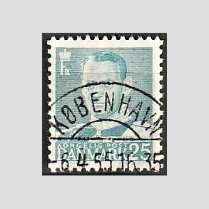 FRIMRKER DANMARK | 1952-53 - AFA 336 - Fr. IX 25 re lysbl - Lux Stemplet